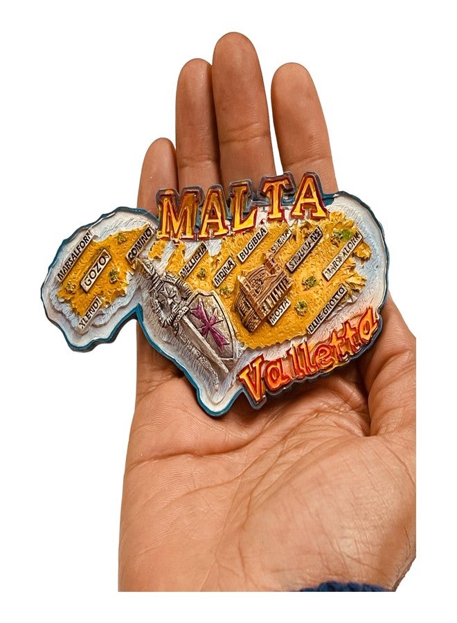 Moira Malta 3D Resin Magnet for Fridge Decoration Travel Souvenir - Image 3